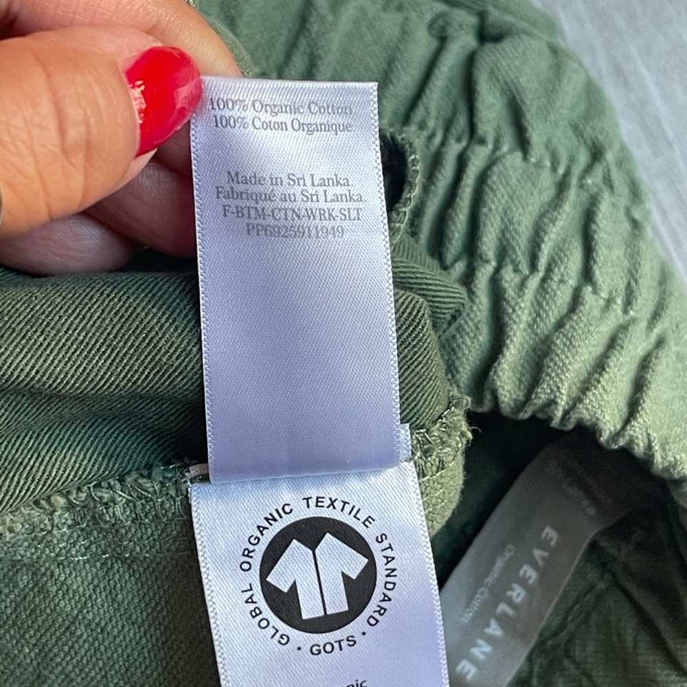 Everlane Organic Cotton Drawstring Pull On Pants size M - Picture 5 of 7